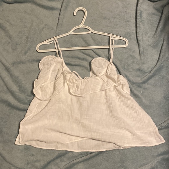 White Ruffle J Crew Cami - Picture 3 of 3